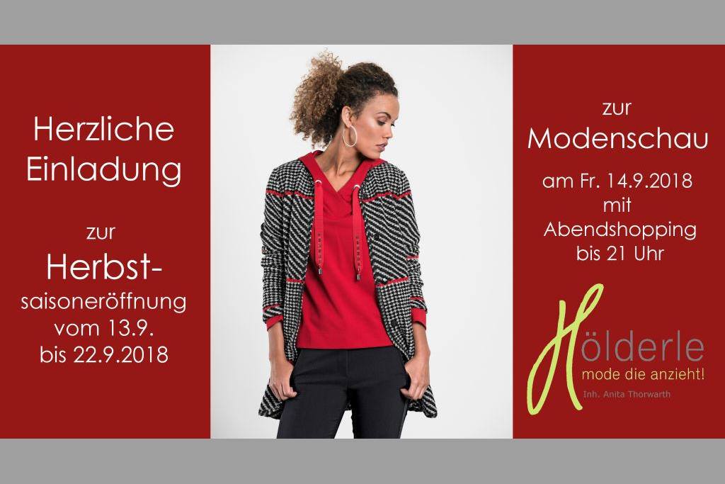 Abendshopping am 14. September 2018 bei Mode Hölderle